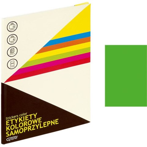 ETYKIETY A4 GRAND 210mm*297mm ZIELONE (25) Grand