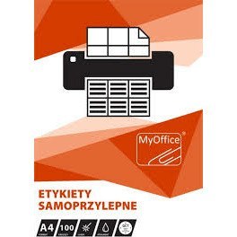 Etykiety MyOffice A4 105x37mm białe (100) MYOFFICE
