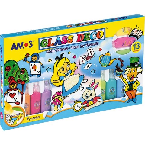 FARBY WITRAŻOWE AMOS 22ml*13 KOLORÓW Amos FARBY WITRAŻOWE AMOS 22ml*13 KOLORÓW Amos