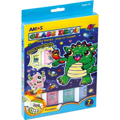 FARBY WITRAŻOWE AMOS 22ml*7 KOLORÓW Amos FARBY WITRAŻOWE AMOS 22ml*7 KOLORÓW Amos