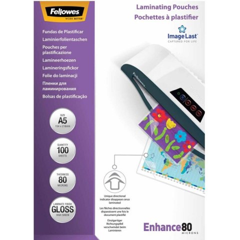 FOLIA LAMINACYJNA A5/80µm BŁYSK (100) Fellowes FOLIA LAMINACYJNA A5/80µm BŁYSK (100) Fellowes