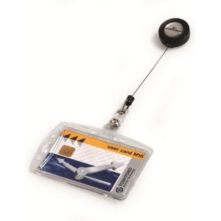 HOLDER DO KARTY DURABLE 54x85mm Z MECHANIZMEM ŚCIĄGAJĄCYM Durable