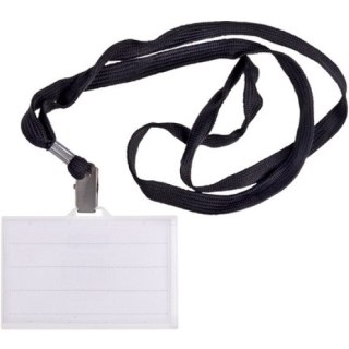 Identyfikator Donau 85x50mm z taśmą czarną Donau