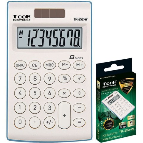 KALKULATOR TOOR TR-252 BIAŁY TOOR KALKULATOR TOOR TR-252 BIAŁY TOOR