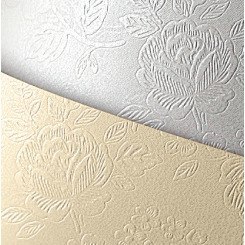 KARTON OZDOBNY A4/220g FLORAL KREMOWY (20) Galeria Papieru
