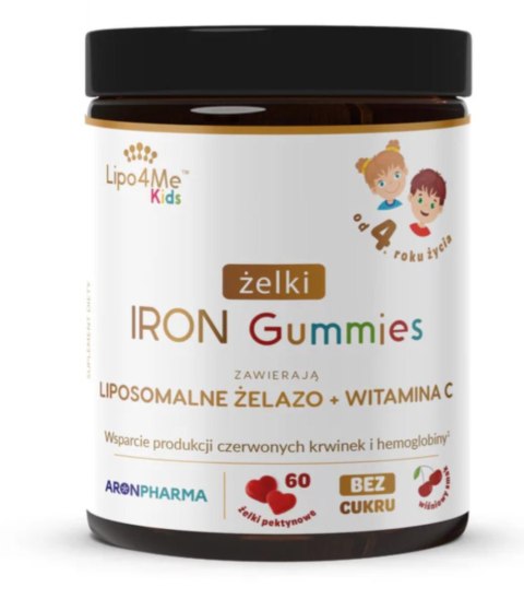 Aronpharma Lipo 4Me® IRON Gummies żelazo liposomalne witamina C 60 żelek