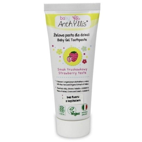 Baby Anthyllis Pasta Do Zębów Dla Dzieci Bez Fluoru Truskawkowa 75 ml