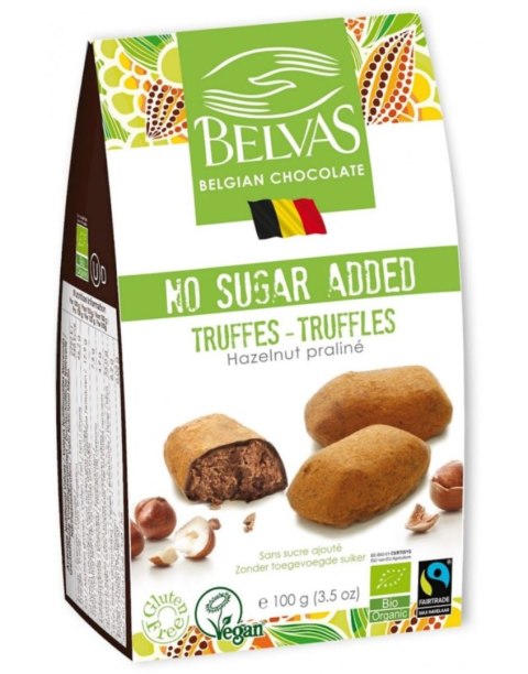 Belvas Czekoladki Belgijskie Trufle Z Orzechami Laskowymi Bezglutenowe 100g