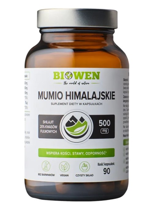 Biowen Mumio himalajskie Shilajit 586 mg 90 kapsułek