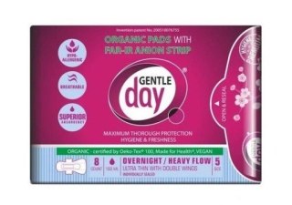 Gentle Day Podpaski Higieniczne Z Paskiem Anionowym Na Noc 8 sztuk