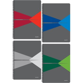 KOŁONOTATNIK LEITZ OFFICE A4/90K KRATKA CZERWONY Leitz