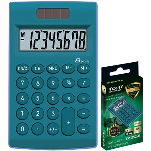 Kalkulator Toor TR-252 niebieski TOOR Kalkulator Toor TR-252 niebieski TOOR