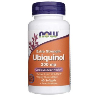 Now Foods Ubiquinol 200 mg 60 kapsułek żelowych
