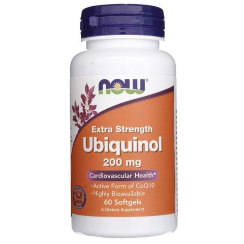 Now Foods Ubiquinol 200 mg 60 kapsułek żelowych