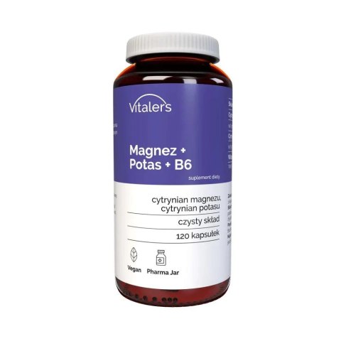 Vitalers - Magnez 100 mg+Potas 150mg+B6 120kaps