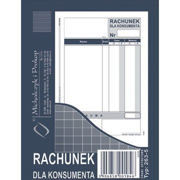 RACHUNEK DLA KONSUMENTA A6 (OFFSET) Michalczyk i Prokop