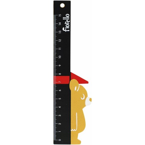 Linijka drewniana Fiorello 15cm miś miarka FIORELLO Linijka drewniana Fiorello 15cm miś miarka FIORELLO