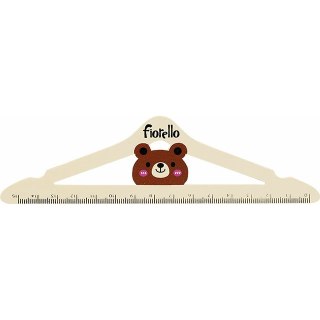 Linijka drewniana Fiorello 15cm miś wieszak FIORELLO