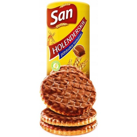 Ciastka San Łakotki Holenderskie 170g w czekoladzie SAN Ciastka San Łakotki Holenderskie 170g w czekoladzie SAN