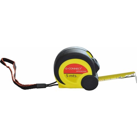 Miarka Q-Connect 19mm/5m zwijana czarno-żółta Q-CONNECT Miarka Q-Connect 19mm/5m zwijana czarno-żółta Q-CONNECT