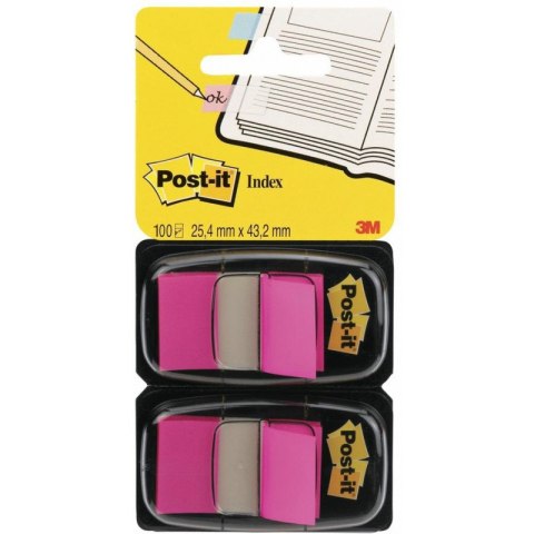 Zakładki Post-it 25.4x43.2mm jaskraworóżowe (2x50) Post-it Zakładki Post-it 25.4x43.2mm jaskraworóżowe (2x50) Post-it