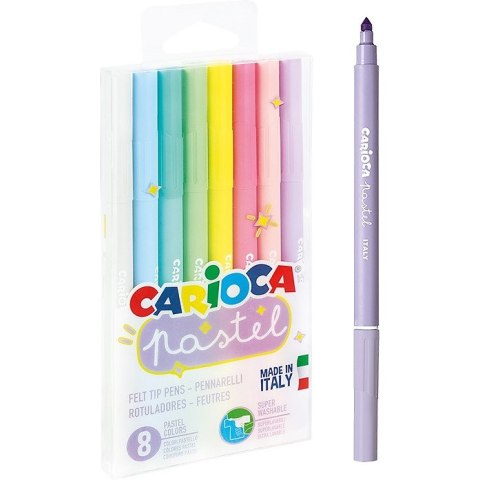 Flamastry Carioca Pastel 8 kolorów CARIOCA