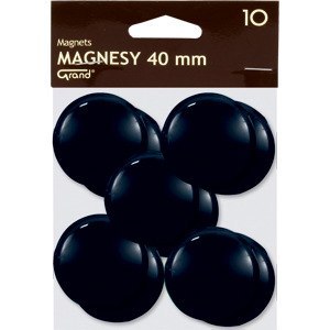 Magnesy do tablic Grand śr.40mm czarne (10) Grand Magnesy do tablic Grand śr.40mm czarne (10) Grand