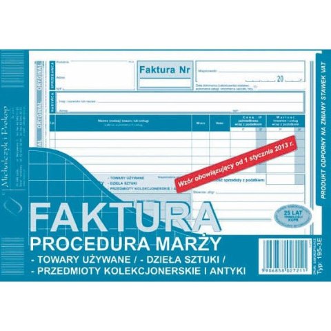 FAKTURA PROCEDURA MARŻY A5 (O+1K) Michalczyk i Prokop FAKTURA PROCEDURA MARŻY A5 (O+1K) Michalczyk i Prokop