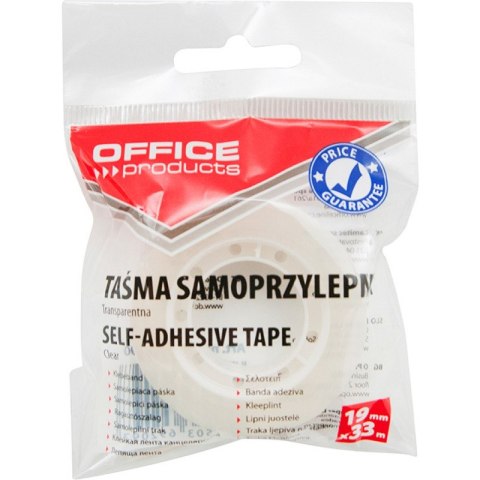Taśma biurowa Office Products 19mm/30m transparentna Office Products Taśma biurowa Office Products 19mm/30m transparentna Office Products