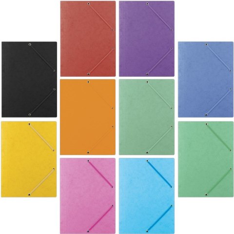 Teczka z gumkš DONAU, preszpan, A4, 390gsm, 3-skrz Donau Teczka z gumkš DONAU, preszpan, A4, 390gsm, 3-skrz Donau